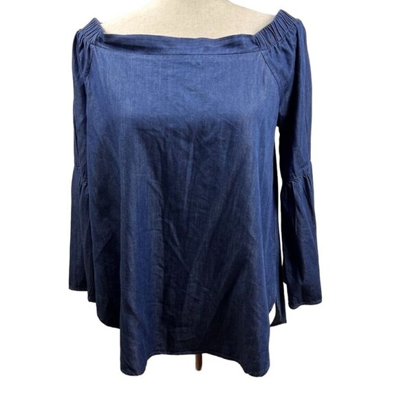 Off-The-Shoulder Denim Top By Ellison Size: Large - Picture 1 of 8